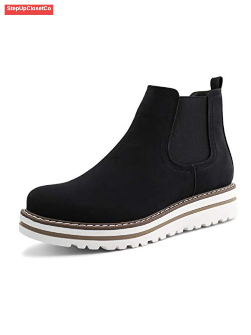 Chelsea Ankle Boots Waterproof Flat Boots Synthetic Upper